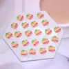 Colgante de aleación de aceite con forma de corazón de melocotón, color oro en polvo, hecho a mano, para joyería, pendientes, material para bolso, accesorios, venta al por mayor