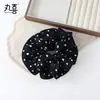 Diadema de Polka Dot Francesa de Doble Capa para el Pelo Tipo Intestino Grande para Mujeres Banda de Goma Duradera de Alta Elasticidad para Atar el Pelo Cuerda para la Cabeza Marukichi