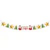 Banner Navideño Transfronterizo Feliz Navidad Set de Decoración Colgante en Espiral Decoración para Pasteles Decoraciones para Fiestas