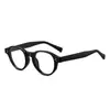 Montura de gafas lisas estilo retro japonés y coreano de material imitación tablero para hombre y mujer 8676, montura redonda personalizada gafas graduadas anti luz azul
