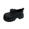 Mocasines para mujer, moño de moda 2026jk otoño tacón grueso zapatos de cuero, estilo británico, suela gruesa, nuevo diseño versátil