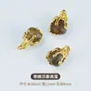 Pulseira de Agarwood com Bolsa de Contas Acessórios de Ouro 24K Acessórios de Madeira DIY Contas Espaçadoras para Pulseira Pingente Contas Individuais Contas Soltas
