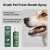 Spray Kriath Pet Fresh Breath Ingredientes Suaves Cuidado com os Dentes Limpeza Diária Freshener de Odor