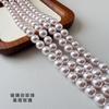 Manta Rosa Rosa Púrpura Perla Imitación Vidrio Agujero Recto DIY Cuentas para Joyería Cuerda de Cuentas Imitación Shijia Brillante de Alta Calidad