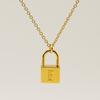 Amazon Europeo y Americano Diseño Personalizado Transfronterizo Collar con Letra del Alfabeto Inglés 26 Colgante de Candado Collar Joyería para Mujer