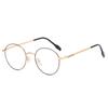 Montura de gafas japonesa plateada nueva 2024 para mujer, estilo retro, de alta miopía, de metal, con cara pequeña, montura redonda, antiluz azul, montura de gafas HC