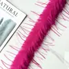 Tiras Procesadas Personalizadas de Plumas de Pavo Artificial, Adorno de Plumón Colorido, Accesorios de Ropa Engrosados y Ensanchados, Tiras de Flecos para Sombreros