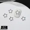 Joias para Unhas Artísticas Starburst Transfronteiriças Atacado Estilo Punk Cruz Estrela Liga Metálica Acessórios de Decoração para Unhas