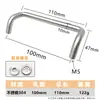 Fabricante de Origen Manija Industrial Máquina Herramienta Ángulo Manija Sólida Puerta de Gabinete Tubo Redondo Curvado Manija de Acero Inoxidable Doble Curva