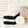 Calcetines de terciopelo de visón para mujer, otoño e invierno, cálidos, con forro polar, gruesos, peludos, en blanco y negro, para dormir con forma de luna.