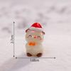 Navidad Animal Pequeño Vista Micro Navidad Nieve DIY Resina Artesanía Decoraciones Accesorios Adornos de Escritorio Coche
