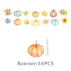 Festival de la Cosecha de Otoño de Amazon con Temática de Hoja de Arce y Calabaza Platos de Papel Desechables, Vasos de Papel, Servilletas de Papel, Banderines, Manteles de Mesa, Pe