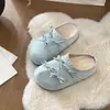 Zapatillas con Diadema de Lazo Estilo Dulce para Mujer 2026 Otoño/Invierno Suela Gruesa Slip-on Forro de Felpa Antideslizantes para Exteriores