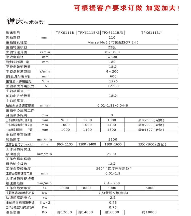 6111B镗床110型2