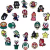 Zapatos con agujeros accesorios para zapatos diy dibujos animados de mario anime extraíbles diy mezcla aleatoria combina PVC goma blanda venta al por mayor