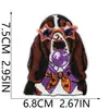 Bolsa de mezclilla y lona con diseño de fantasma de dibujos animados divertido de tema oscuro, parche de aplicación de aplique de parche de hierro bordado para ropa
