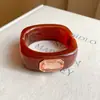 Pulseira Gradiente de Resina Cubo de Açúcar Transfronteiriça Europeia e Americana, Pulseira de Luxo Leve Ins Nicho de Alta Qualidade, Joia de Mão da Moda Personalizada para Mulheres