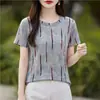 Camiseta Versátil de Manga Corta con Hombro Normal de Corte Holgado Estilo Europeo para Mujer, Nueva Versión Coreana 2026, Top Hermoso y Elegante