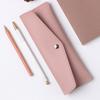 Estuche para lápices estilo coreano Mini estuche para lápices de pago Bolsa de almacenamiento Simple Elegante Cuero Portátil Pequeño Bolsa de papelería