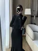 Ropa Zhengqite/ Vestido de Punto para Mujer 2026 Otoño/Invierno Nuevo Estilo Cuello Semi Alto Ajustado Vestido Cola de Pez