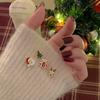 Serie de Pendientes de Clip Navideños ~ Otoño e Invierno Nuevos Pendientes de Árbol de Navidad Estrella Pendientes Sentido Avanzado Explosiones Pendientes de Moda