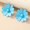 Pendientes de flor de cinco pétalos estilo pastoral francés, pendientes de margarita pequeños dulces y elegantes, joyería de Qingdao