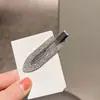 Novo grampo de bico de pato europeu e americano avançado totalmente cravejado de strass, grampo de cabelo para cabelo quebrado, grampo de prancha de surf, grampo de franja lateral transfronteiriço, acessório de cabeça para mulheres