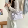 Bolso tipo Boston ligero y sencillo de nailon para mujer, estilo coreano, nuevo, de gran capacidad, moderno y versátil, bolso de hombro casual