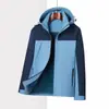 Chaqueta de Trabajo Impermeable a Prueba de Viento para Exteriores Personalizada Tres en Uno con Logo Impreso Bordado de Bloques de Color de Alta Calidad
