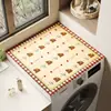 Alfombrilla de tierra de diatomeas para lavadora de dibujos animados, alfombrilla absorbente, antideslizante, resistente al sol, funda protectora, funda antipolvo, funda para refrigerador