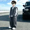 Chaqueta de Otoño para Niños Primavera y Otoño 2026 Nuevo Estilo Top Casual para Niños Medianos y Grandes Cremallera Estilo Coreano Fresco Ropa con Capucha