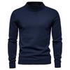 Suéter cálido y grueso de comercio exterior transfronterizo de otoño e invierno para hombre, suéter ajustado de cuello medio para hombre, suéter para hombre multicolor en stock de punto