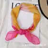 Bufanda Cuadrada Elegante para Mujer de Primavera y Otoño, Bufanda de Seda Estampada Elegante, Bufanda Decorativa Versátil, Bufanda Ligera de Gasa de Chifón, Bufanda para Mujer