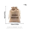 Bolsa de Lino con Cordón para Regalo de Navidad de Nuevo Producto Transfronterizo, Bolsa Pequeña de Tela de Papá Noel, Bolsa para Empaquetar Dulces Navideños y Joyería