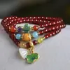 Pulseira Vermelho Vinho Anti-Granada com Múltiplos Círculos Fivela de Segurança Pixiu Pulseira Bênção de Lótus Modelo de Joia para Transmissão ao Vivo Transfronteiriça Douyin