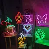 Lâmpada de Mesa para Modelagem LED Neon Transfronteiriça Lâmpada de Atmosfera Celebridade da Internet Decoração de Quarto para Festas de Natal Lanterna