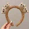 Diadema versátil y peculiar para otoño e invierno para mujer, diseño de corona alta para hacer que la cara parezca más pequeña, elegante y atractiva, accesorio para el cabello dulce y moderno