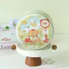 Caja Redonda de Hojalata con Relieve Tridimensional, Tarro para Comida de Conejo Pintado a Mano, Empaque para Galletas, Chocolate, Dulces