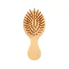 Em estoque Pente Feminino Doméstico Pente com Cápsula de Ar Bambu Cerdas de Porco Pente com Almofada de Ar Pente Anti-estático para Cabelo Pequeno Portátil