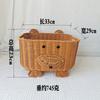 Cesta de Almacenamiento de Ratán de Dibujos Animados sin Tapa para el Hogar, Cesta para Snacks y Juguetes, Reforzada, Lavable, Cesta para Toallas, Cesta para Ropa Sucia