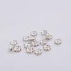 Cuentas Espaciadoras de Pedrería de 18K que Conservan el Color DIY Joyería Hecha a Mano Espaciador de Anillo de Diamantes Espaciador de Cuentas de Rueda Redonda Material de Cuentas de Hilo