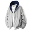 Nueva colección otoño/invierno: Sudadera con capucha retro de estilo japonés para hombre, de bloques de color, cárdigan deportivo simple y de corte holgado estilo americano