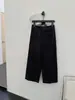 Calça jeans GAGD estilo 'Chanel', cintura alta, casual, corte solto, com bolsos, perna reta, cropped, para mulheres petite, efeito emagrecedor