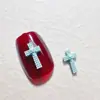 Nuevos Accesorios de Uñas Cruzadas Dulces y Frescos a Cuadros Decoraciones de Uñas de Calavera de Color Sólido Versátiles Adornos de Resina para DIY