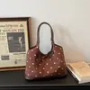 Bolsa Tendência de Bolinhas Grande Capacidade para Mulheres 2026 Novo Modelo Versátil de Ombro/Axila Bolsa Casual Bolsa de Mão Bolsa Tote
