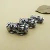 Novas Prata de Lei 999 Nafu da Sorte Efeito Prata Tailandesa Retrô Pixiu Passepartout Acessórios para Pulseira de Contas DIY