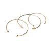 Pulsera de tres piezas con cuentas doradas y cuerda de cáñamo lisa de estilo europeo y americano, con explosiones de deseos, B3353