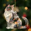 Atravessando a Fronteira Acrílico 2D Criativo e Diverso Pequeno Animal Plano Apanhador de Sol Ornamento Pendurado para Decoração de Carro Mochila