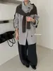 Acessório versátil para roupas de outono e inverno: xale de mistura de lã com capa de nó em forma de T, cachecol aquecedor de pescoço quente e estiloso