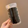 Goma de pelo negra para coleta alta de adulto para mujer, simple y suave con el cabello, accesorio elástico para el cabello que no tira ni deja marcas